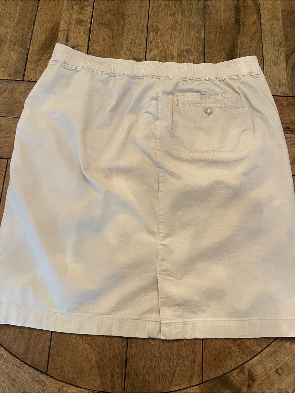 J. Jill Beige Live In Chino Style Cotton Blend Skirt size Medium - Picture 7 of 9